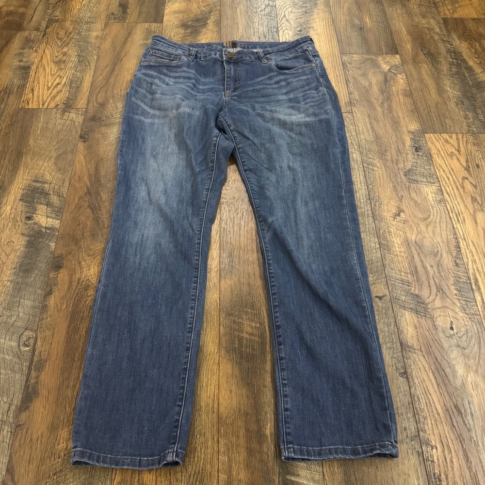 KUT from the Kloth Straight Leg Medium Wash Denim Jeans Womens 12 Stretch